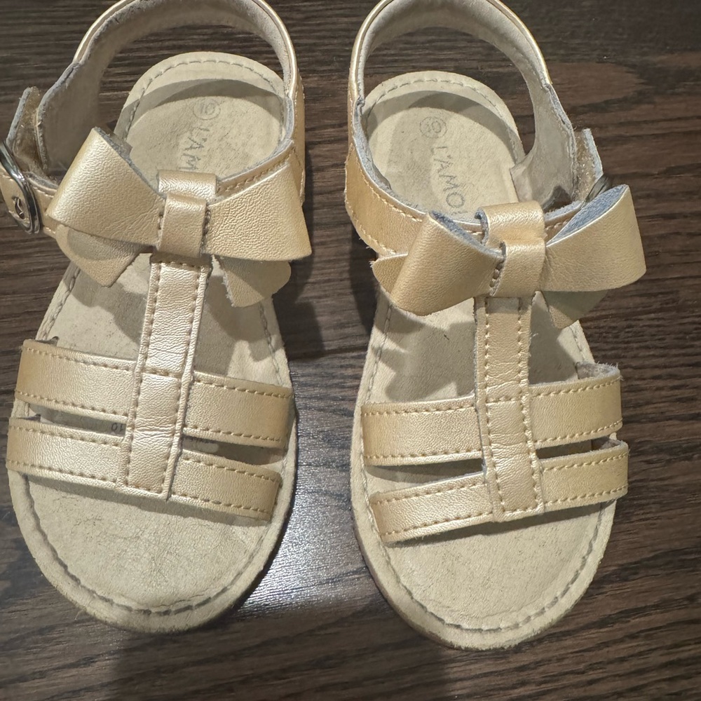 Lamour Gold Kids Sandals